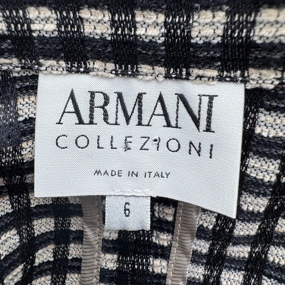 Armani Collezioni Black and White Windowpane Blazer - Picture 4 of 10